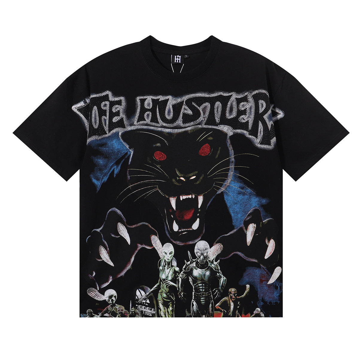 Hustler Panther Rhinestone Tee