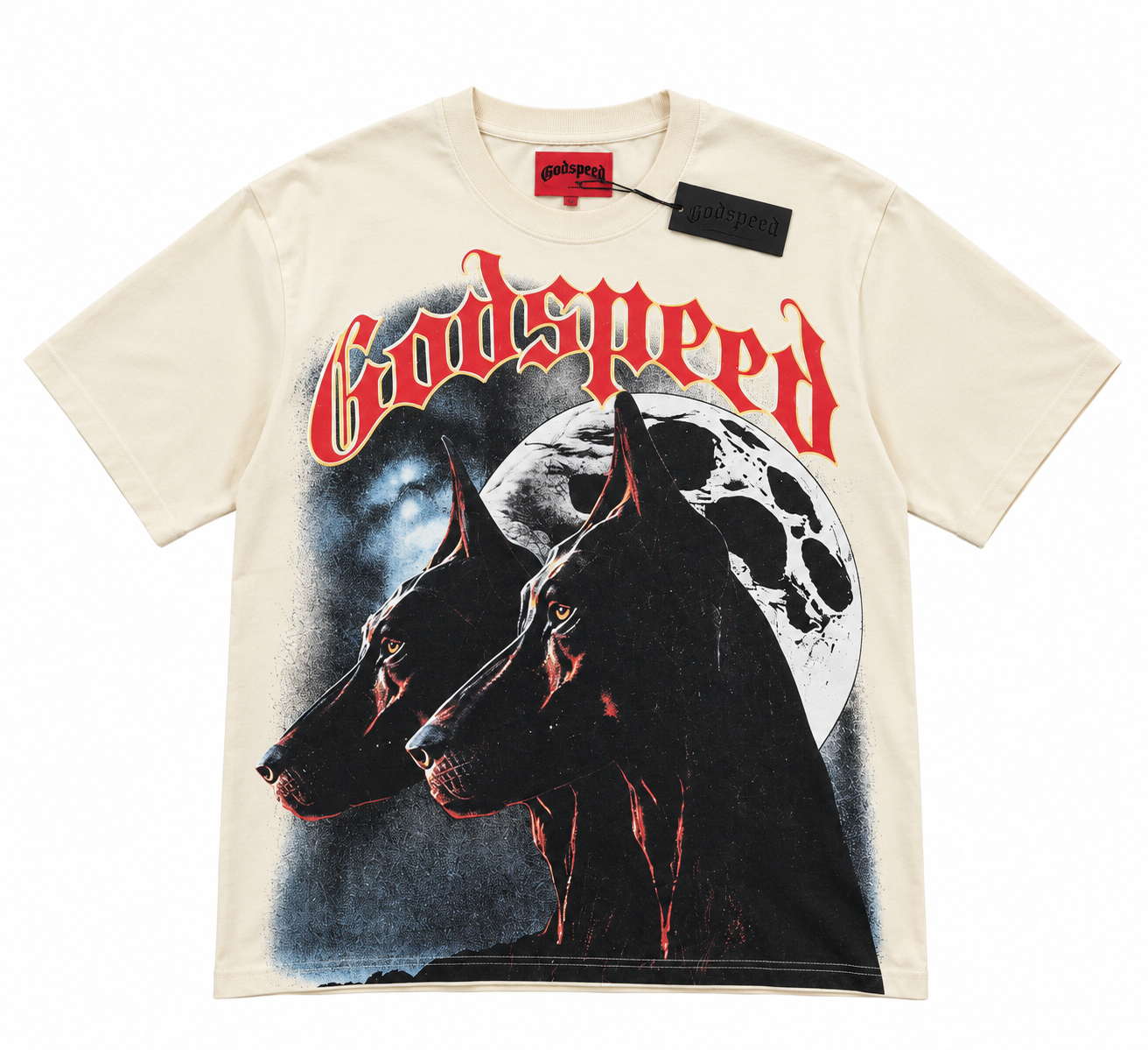 Godspeed Doberman Moon Tee — vista 1